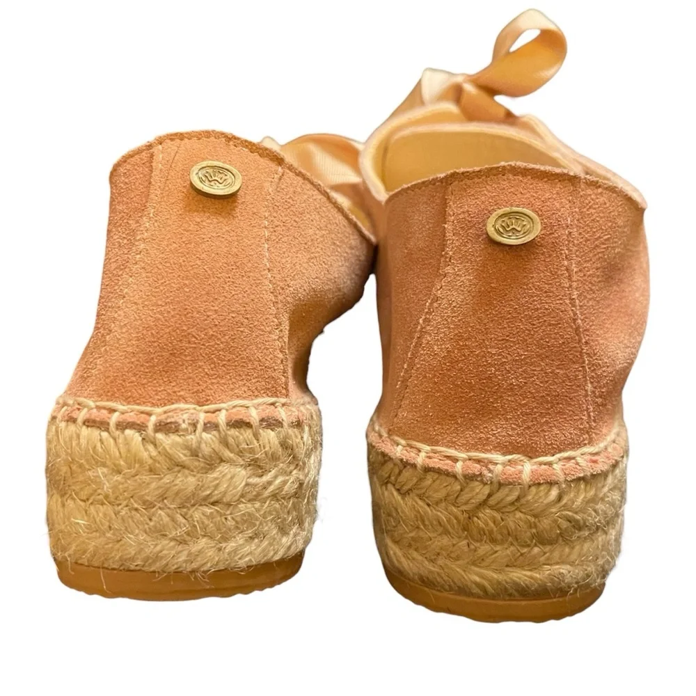 FRED DE LA BRETONIERE‎ Rose Pink Lace Up Suede Espadrilles NWOB EU 37 / US 6.5